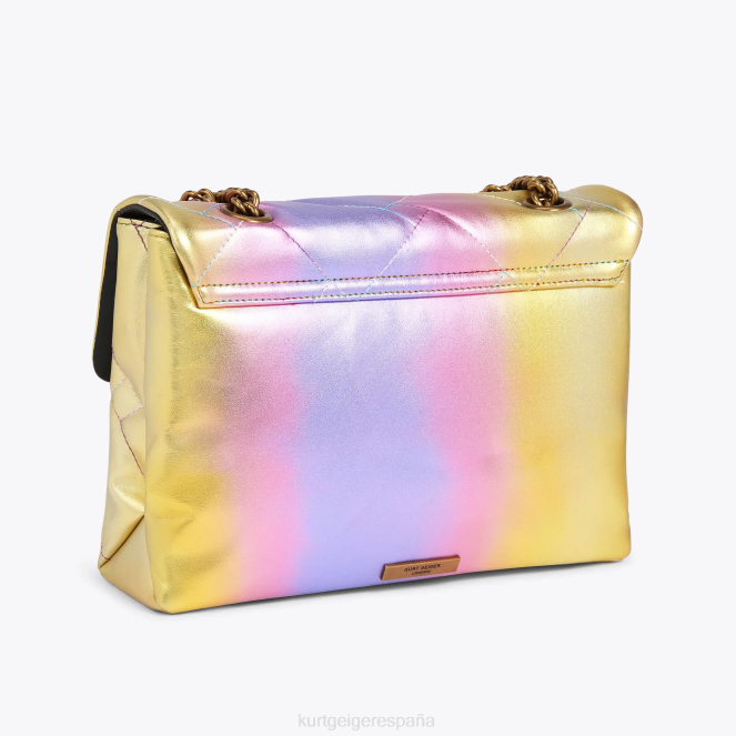 Kurt Geiger mujer Londres grande Kensington suave 2LPR94 | bolsas combinación rosa